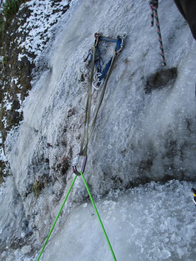 Jive-Ass Sliding-X Top Rope Ice Climbing Anchor